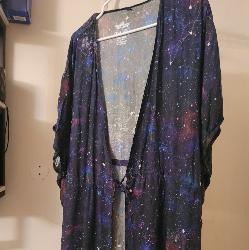 Two plus sized 2xl Lootwear Kimono tops Marvel Guardians Of The Galaxy